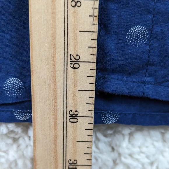 H & M* Men's Short Sleeve Button Down‎ Curved Hem Chest Pocket Shirt~ Size Large - Picture 8 of 12